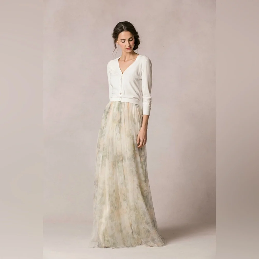 Jenny Yoo Pastel Maxi Skirt - Picture 4 of 13